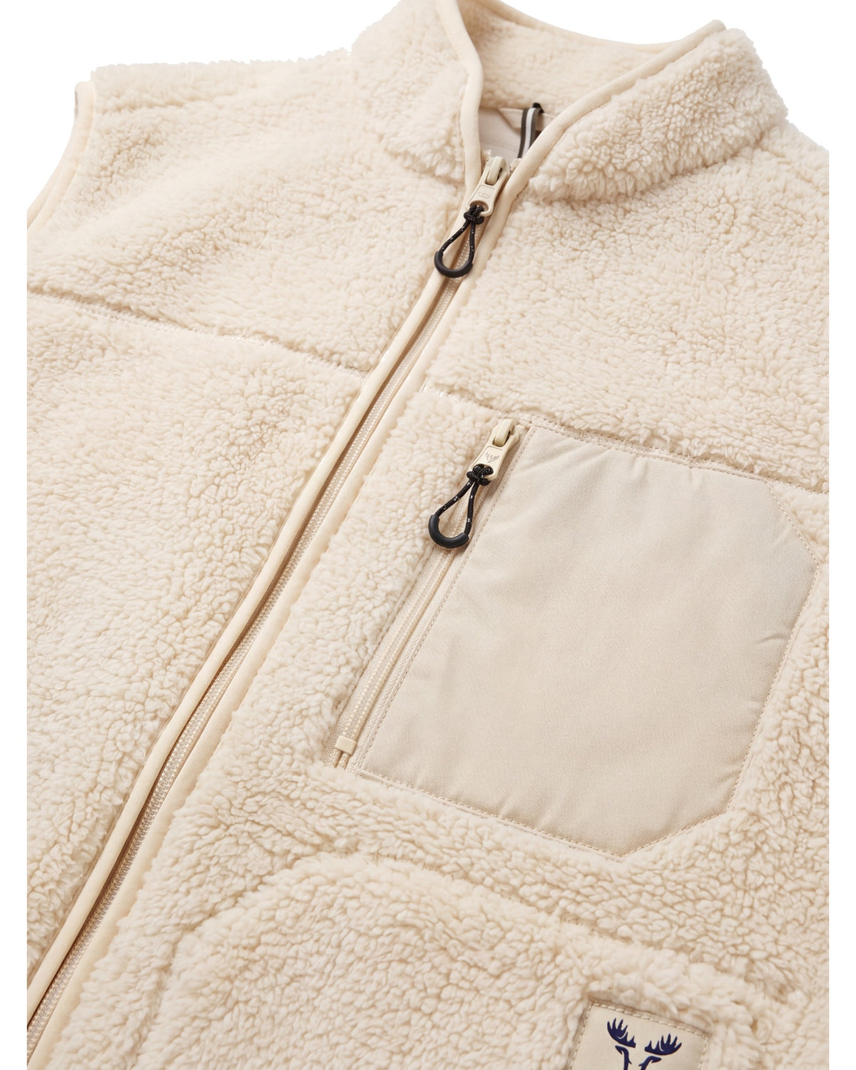 Fat Moose Wood Fleece Vest Ecru – produktbilde 3