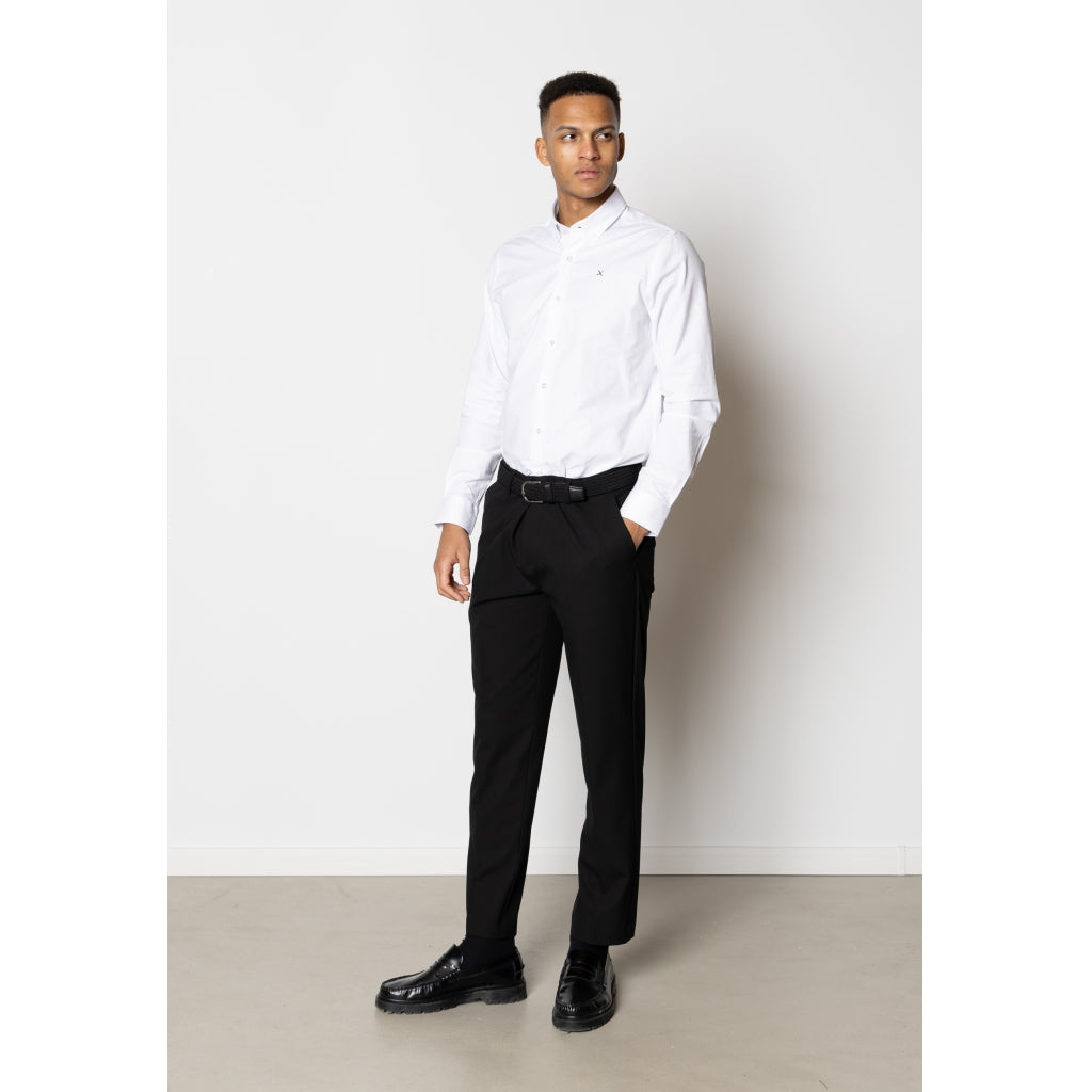 Clean Cut Copenhagen Oxford Stretch Plain Shirt White – produktbilde 3