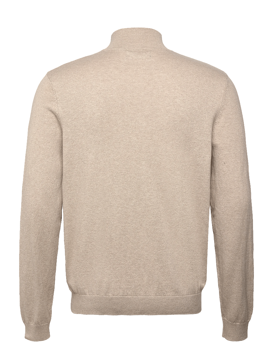 Clean Cut Copenhagen Claude Half-Zip Knit Ecru Melange – bakfra