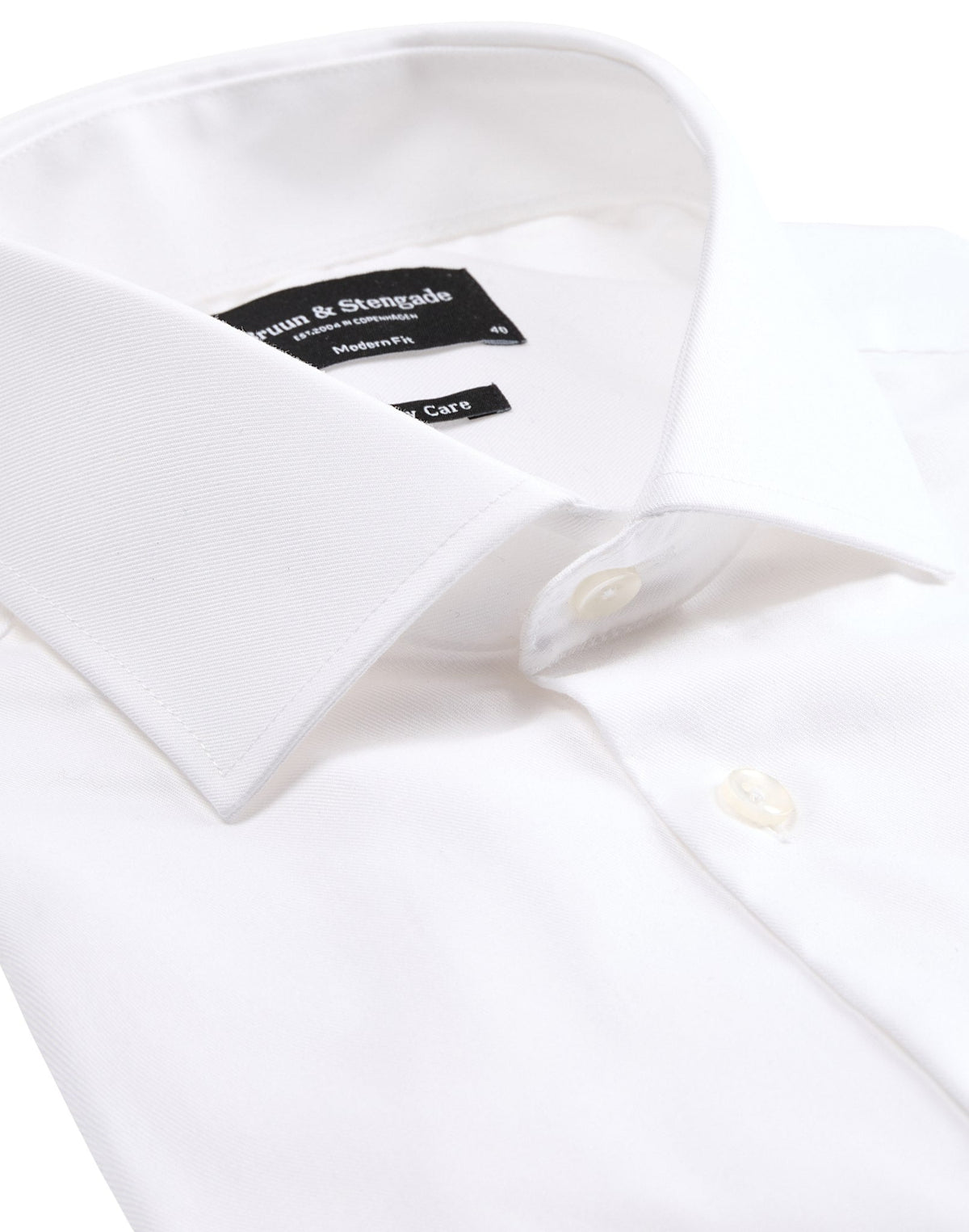 Bruun & Stengade Begovic Modern Fit Skjorte White – detalj