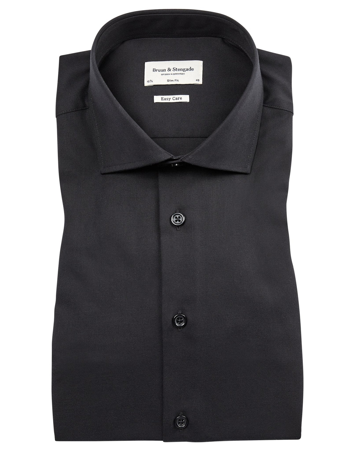 Bruun & Stengade Miles Slim Fit Skjorte Black