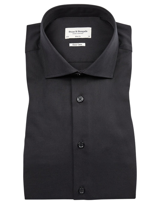 Bruun & Stengade Miles Slim Fit Skjorte Black