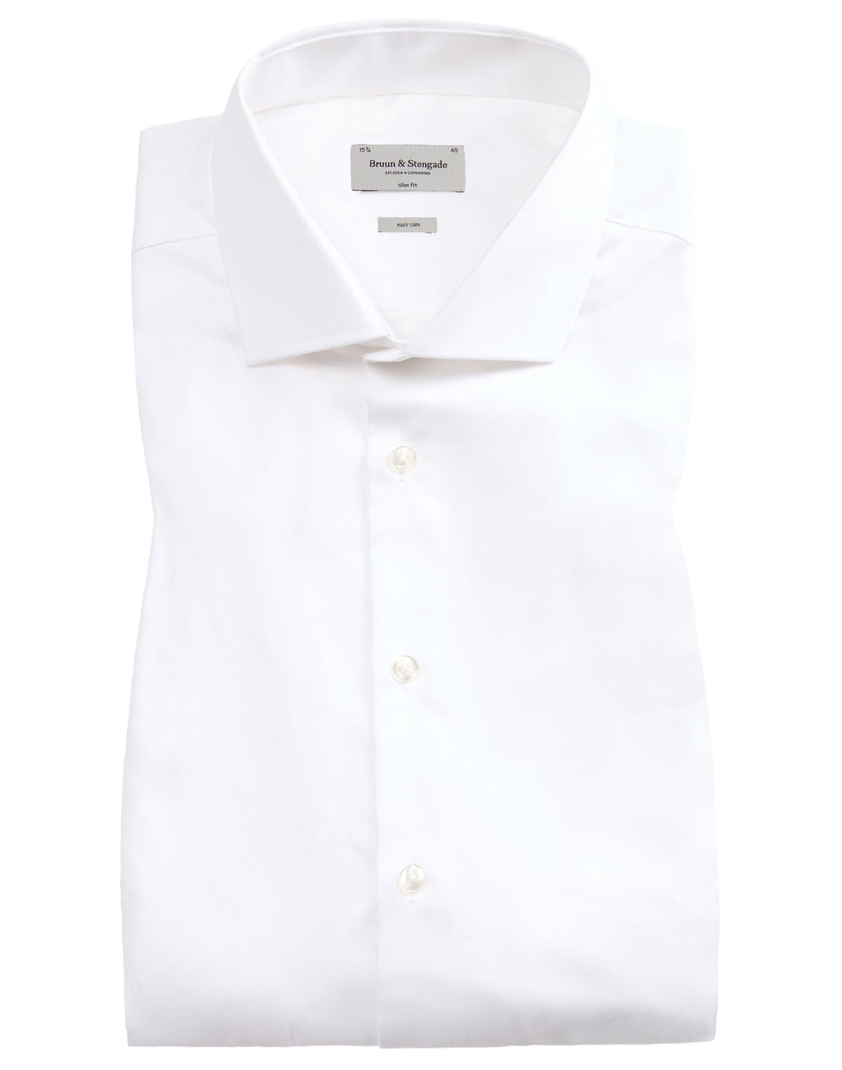 Bruun & Stengade Miles Slim Fit Skjorte White