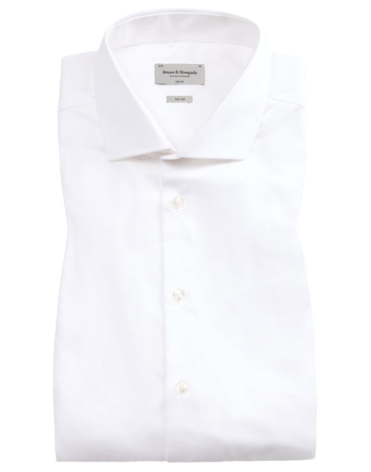 Bruun & Stengade Miles Slim Fit Skjorte White
