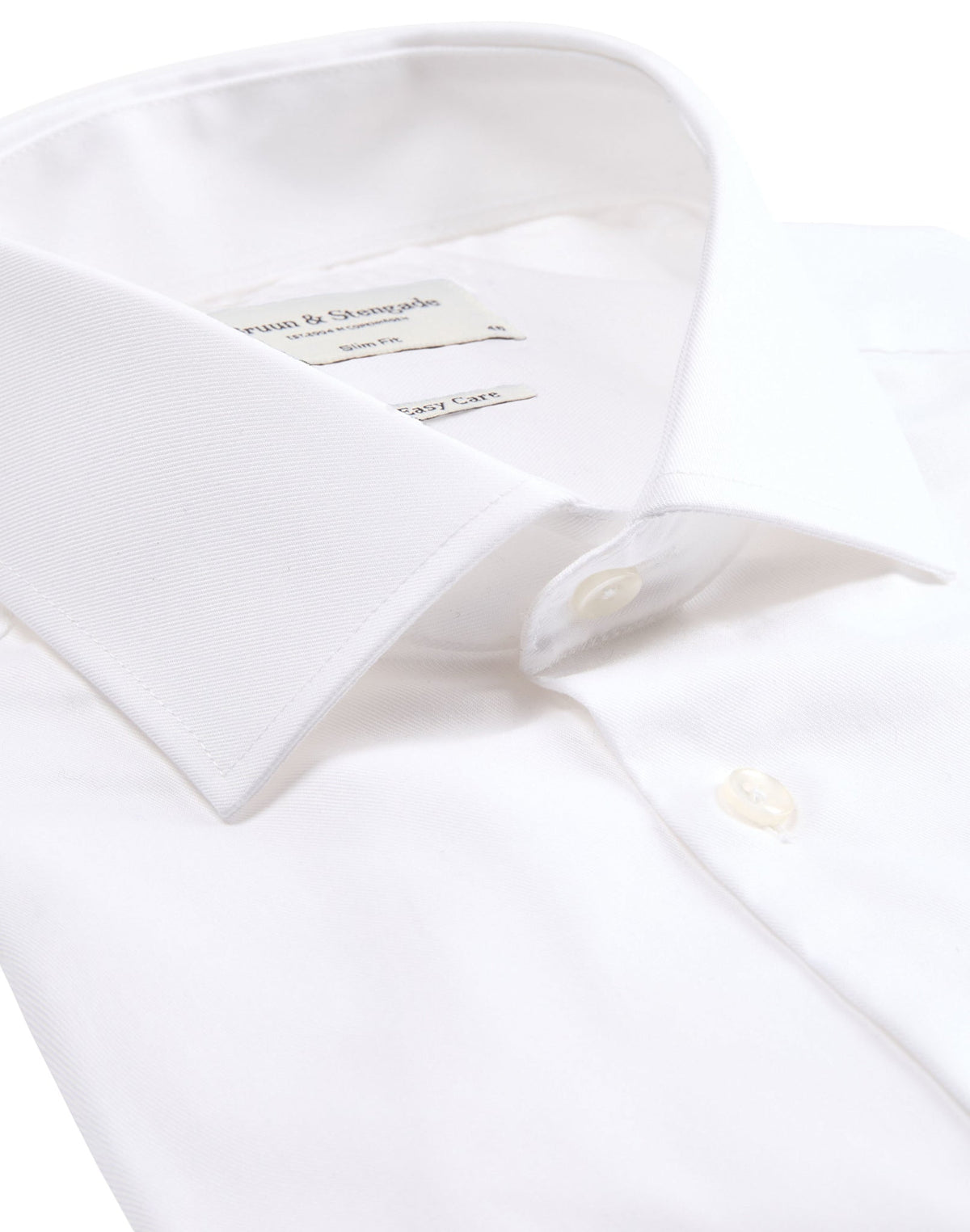 Bruun & Stengade Miles Slim Fit Skjorte White – detalj