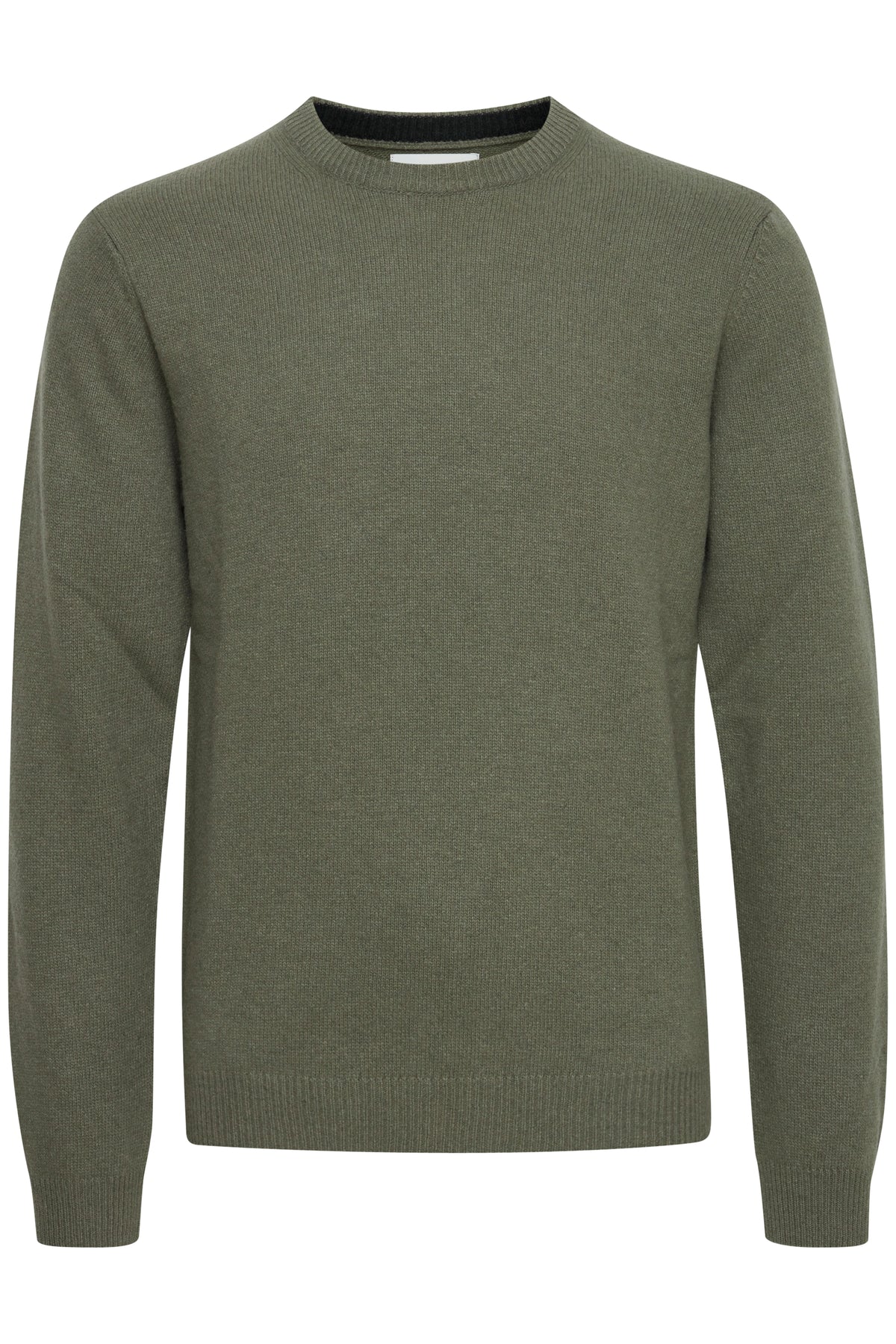 Casual Friday Karl Lambswool Crew Neck Knit Green Melange – produktbilde 1