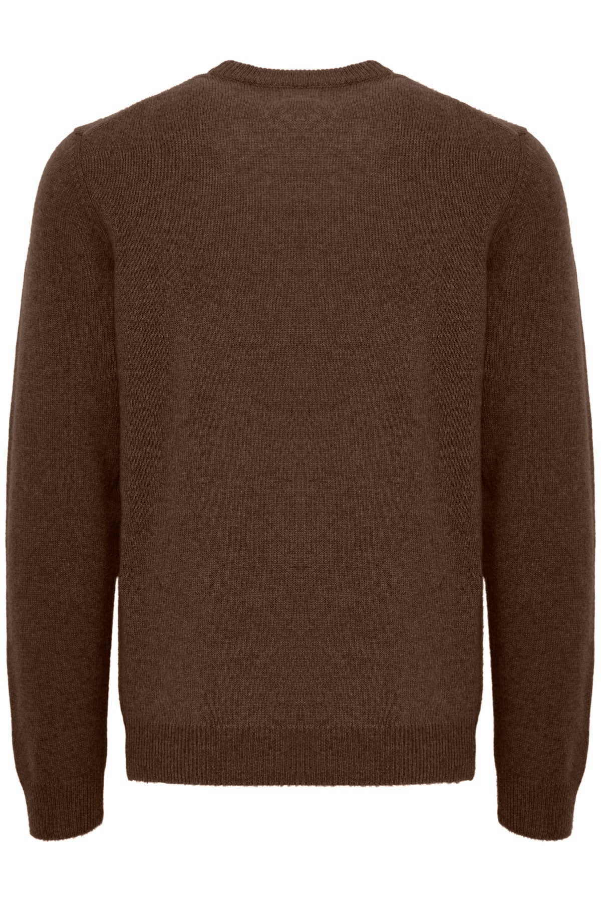 Casual Friday Karl Lambswool Crew Neck Knit Dark Brown Melange – produktbilde 2