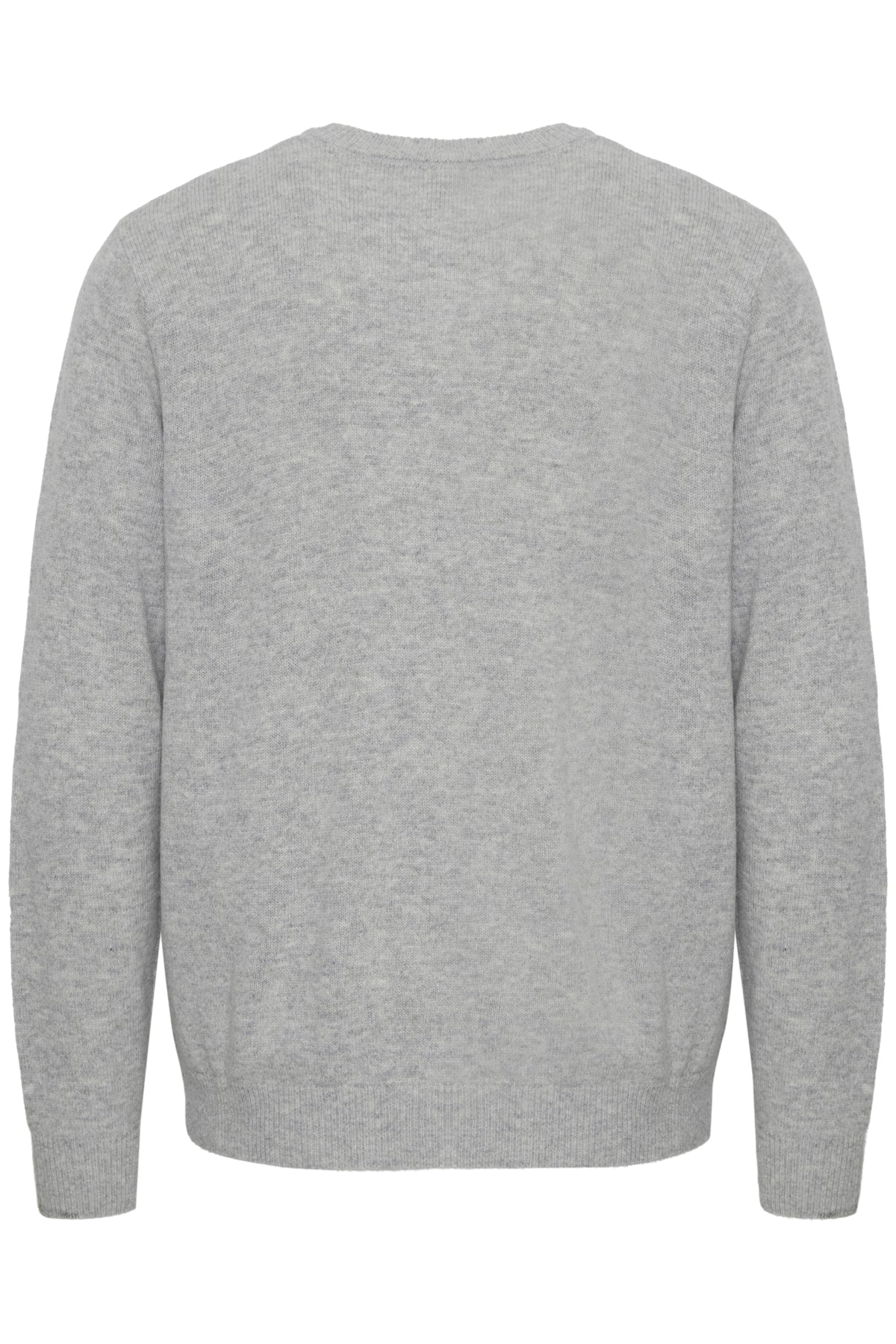 Solid Dyllon Wool O-Neck Knit Lt Grey Melange – produktbilde 2