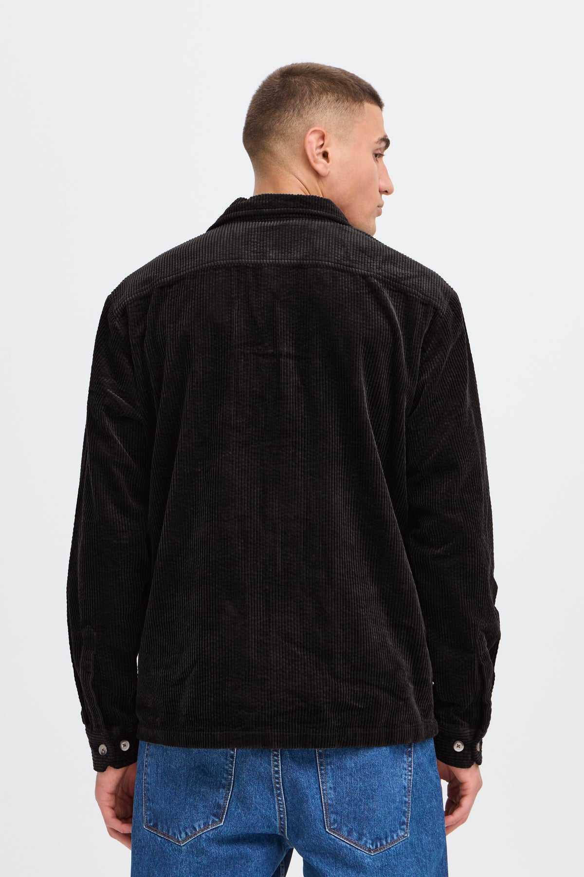 Solid Ingvi Cord Overshirt True Black – produktbilde 2