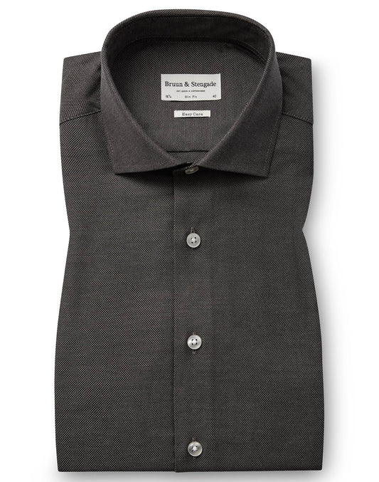 Bruun & Stengade Osemann Slim Fit Skjorte Dark Grey
