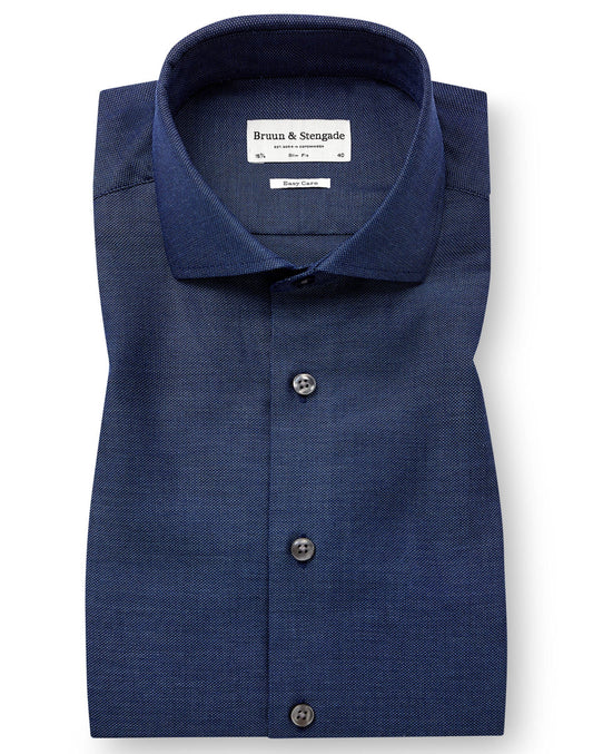Bruun & Stengade Joff Slim Fit Skjorte Navy