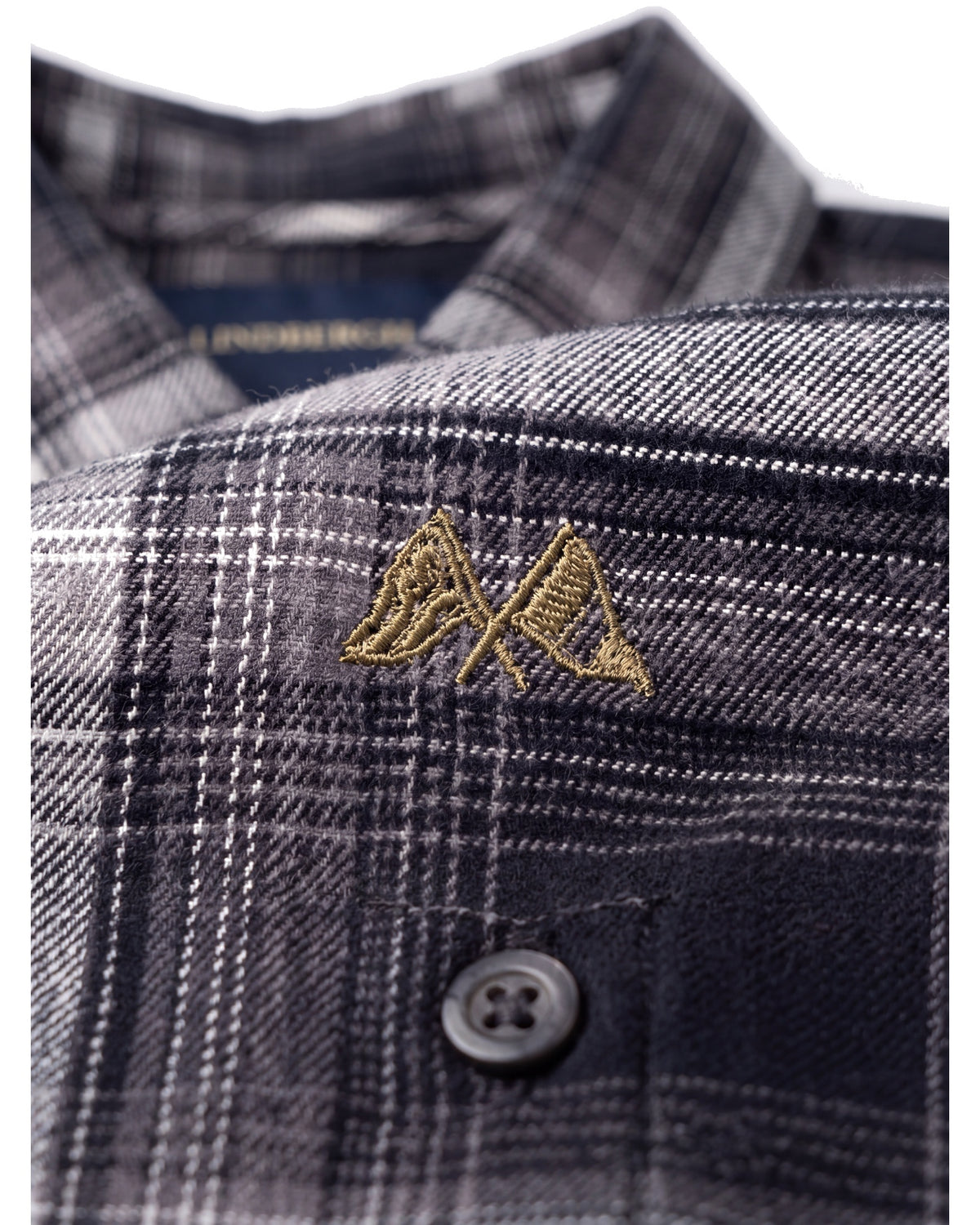 Lindbergh Check Flannel Shirt Black – produktbilde 3