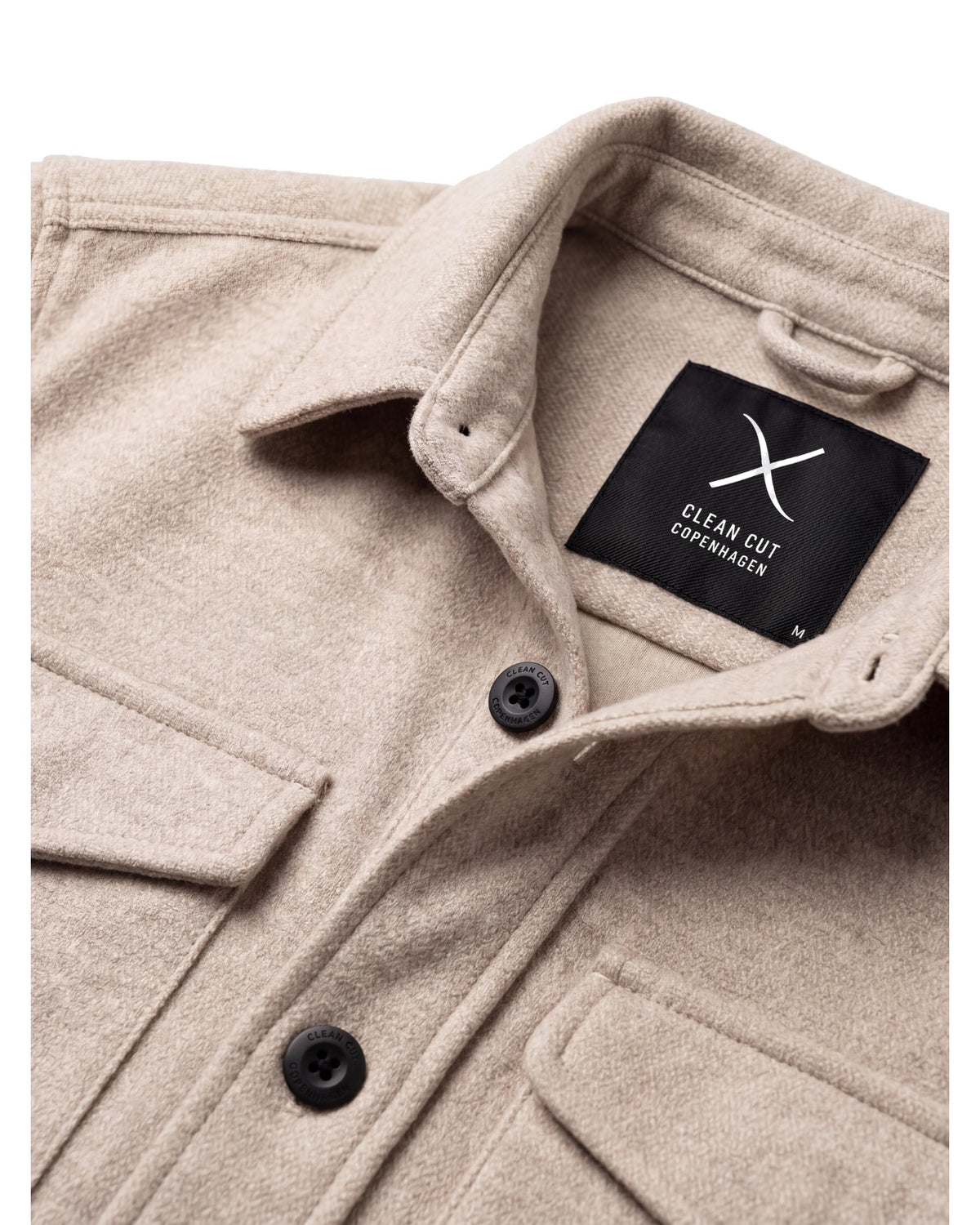 Clean Cut Copenhagen Ditlev Overshirt Ecru – produktbilde 3