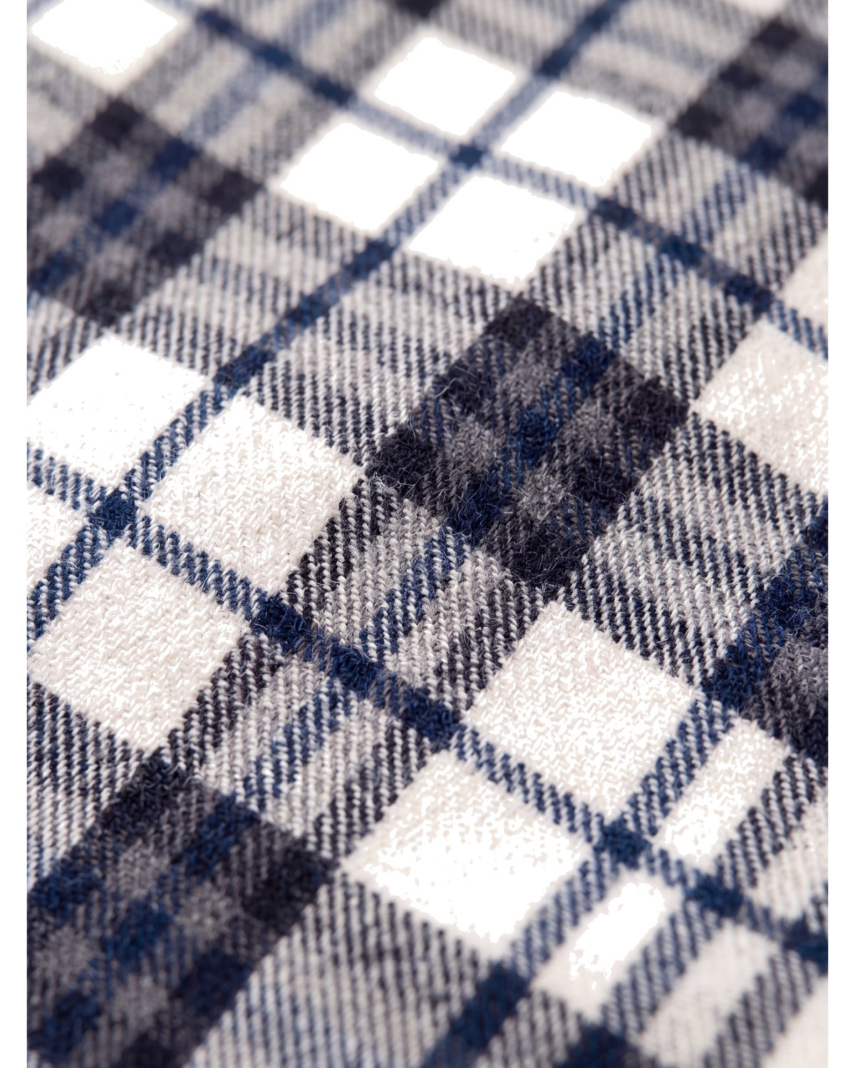 Fat Moose Adrian Cotton Check Shirt Ecru/Dark Navy – produktbilde 3