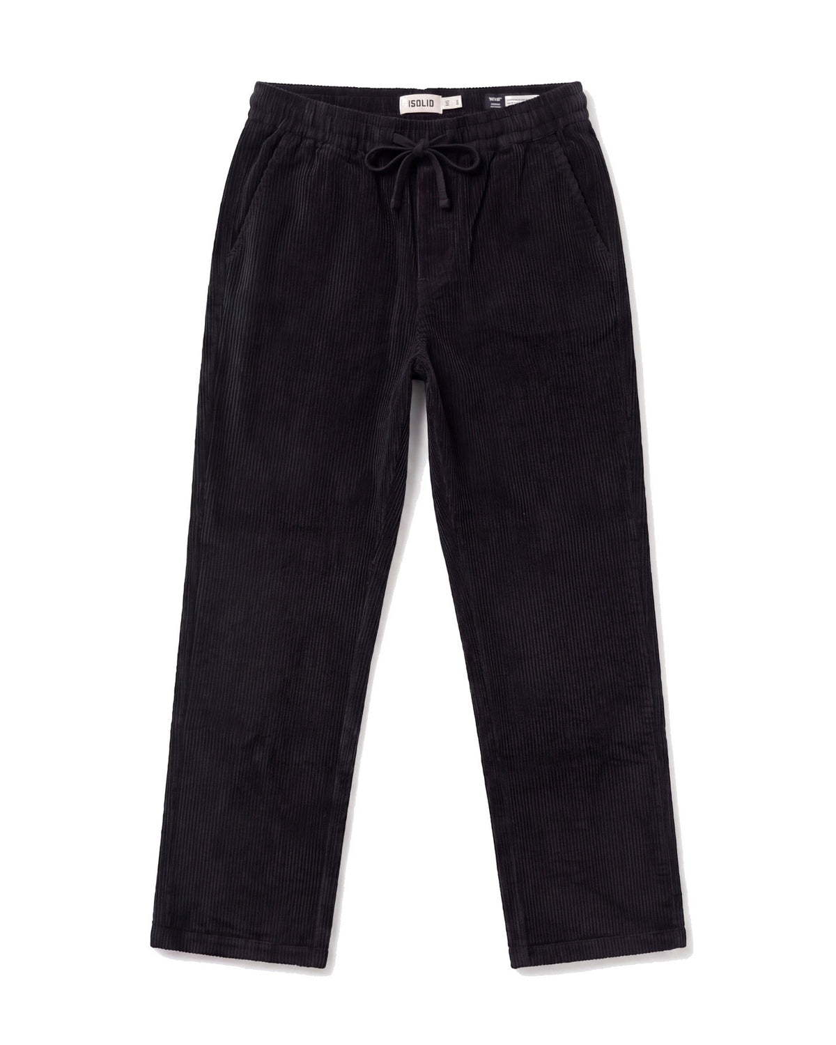 Solid Alann Elasticated Cord Chinos Loose Fit True Black – produktbilde 3