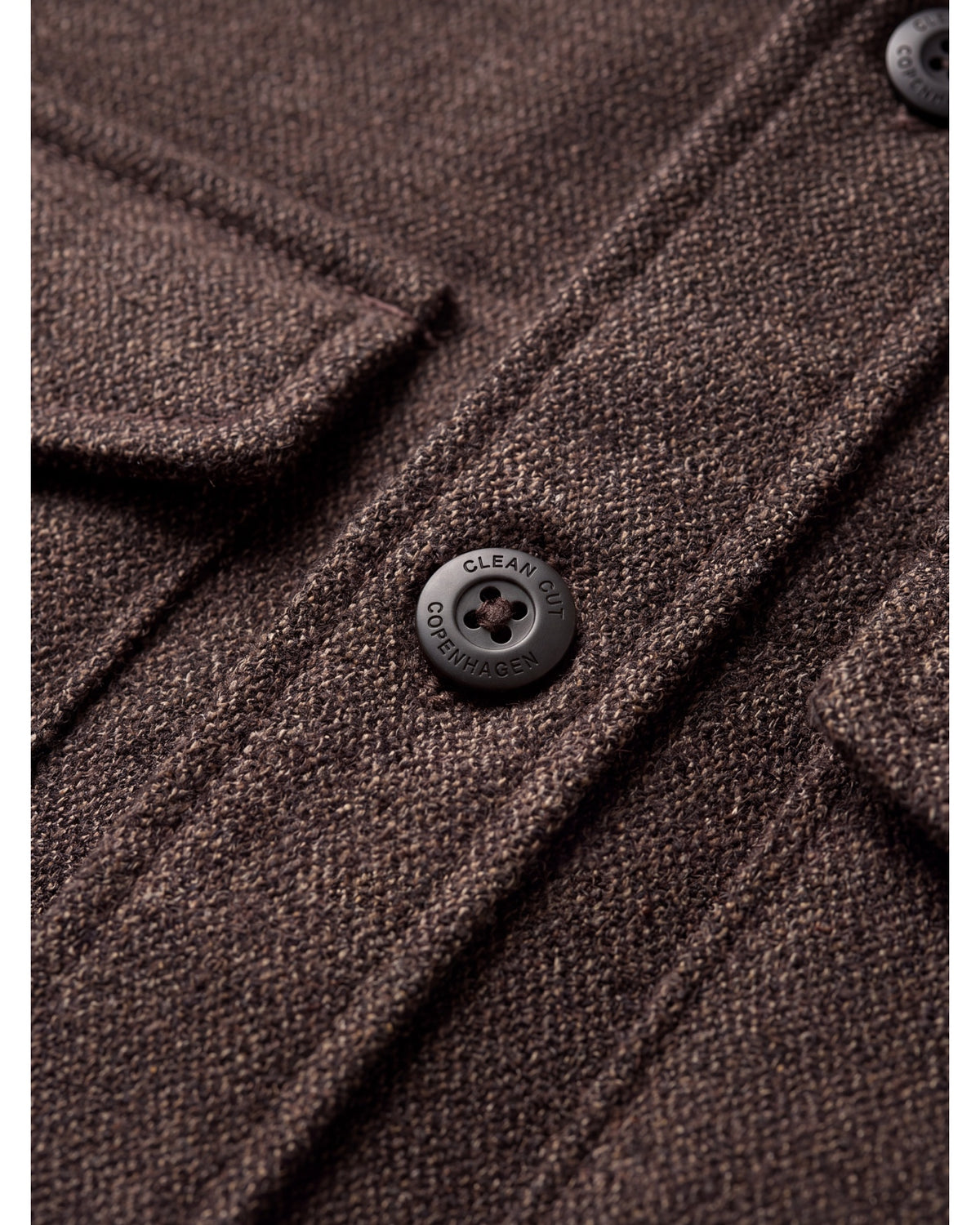 Clean Cut Copenhagen Ditlev Overshirt Dark Brown – produktbilde 3
