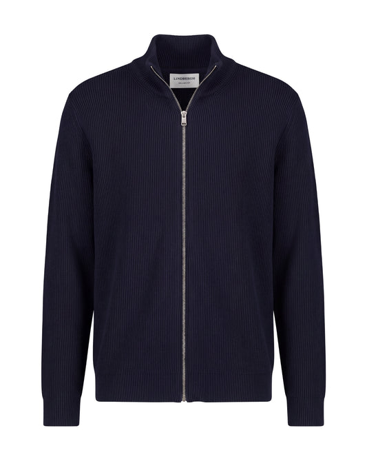 Lindbergh Full Zip Cardigan Navy – produktbilde 1
