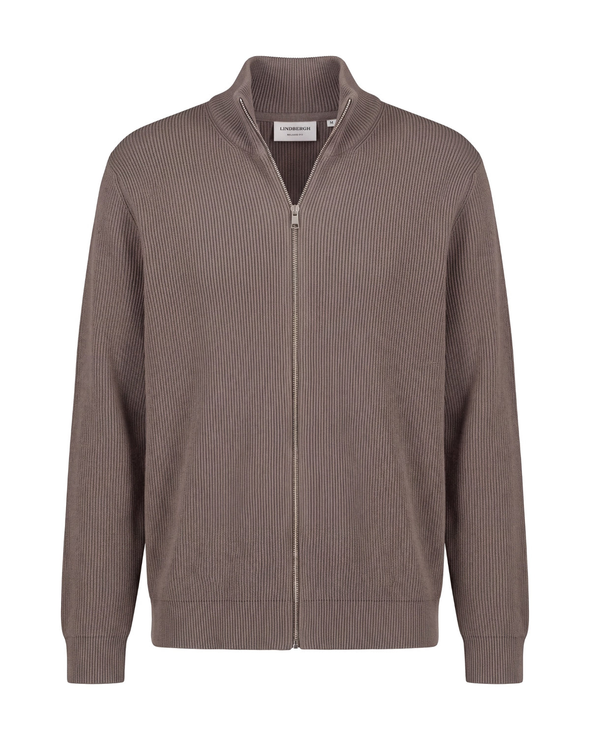 Lindbergh Full Zip Cardigan Grey Stone – produktbilde 1