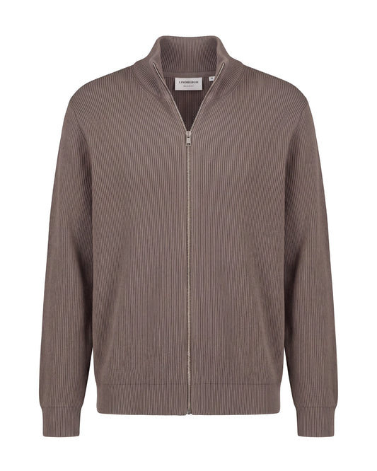 Lindbergh Full Zip Cardigan Grey Stone – produktbilde 1