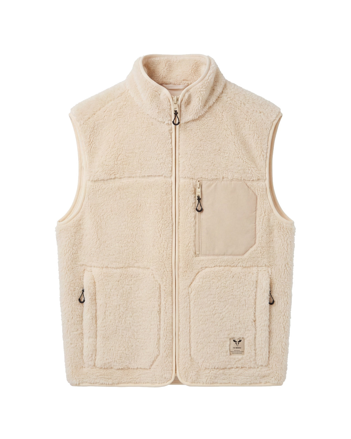 Fat Moose Wood Fleece Vest Ecru – produktbilde 1