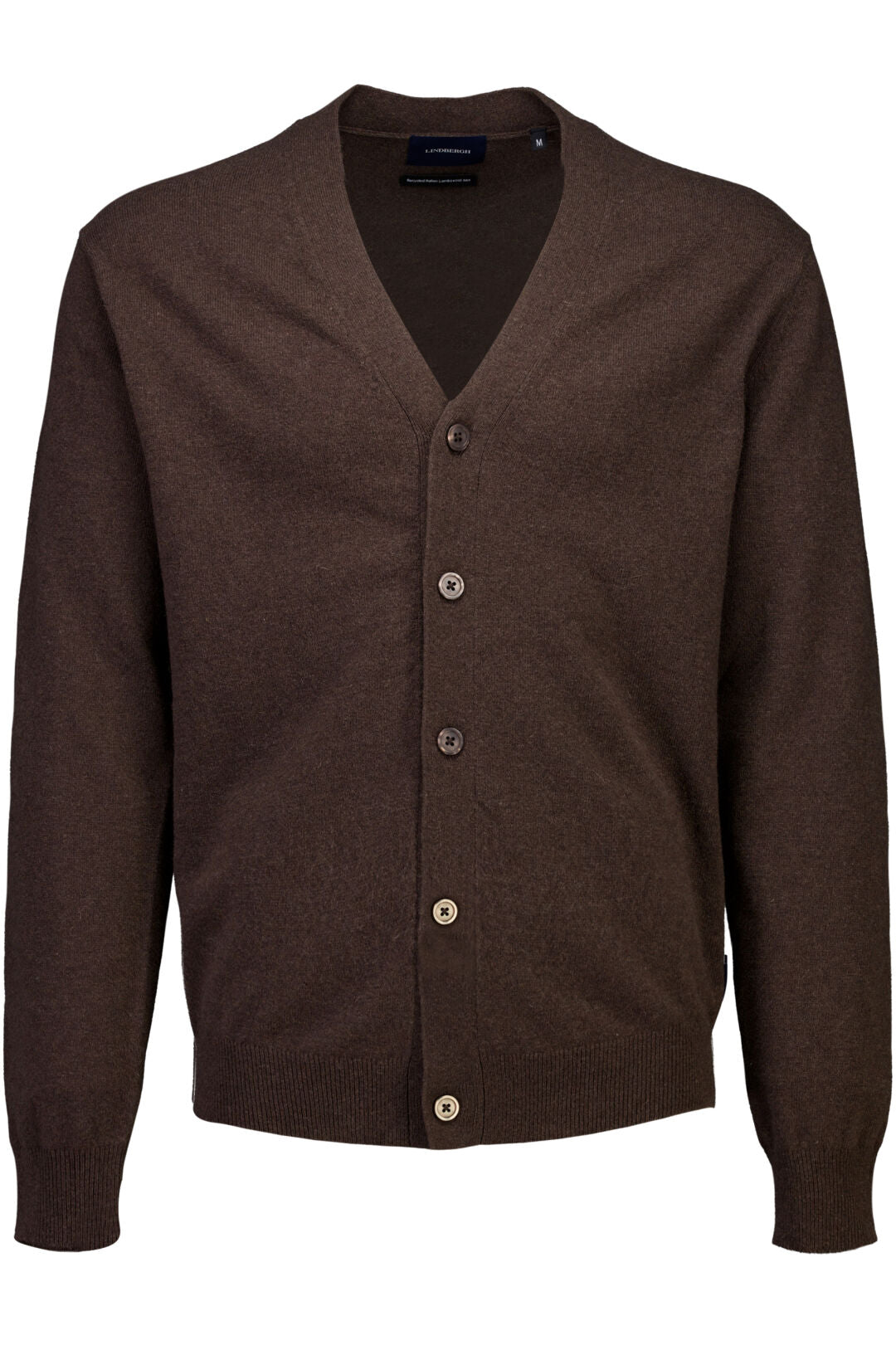 Lindbergh Wool Cardigan Brown Melange – produktbilde 1