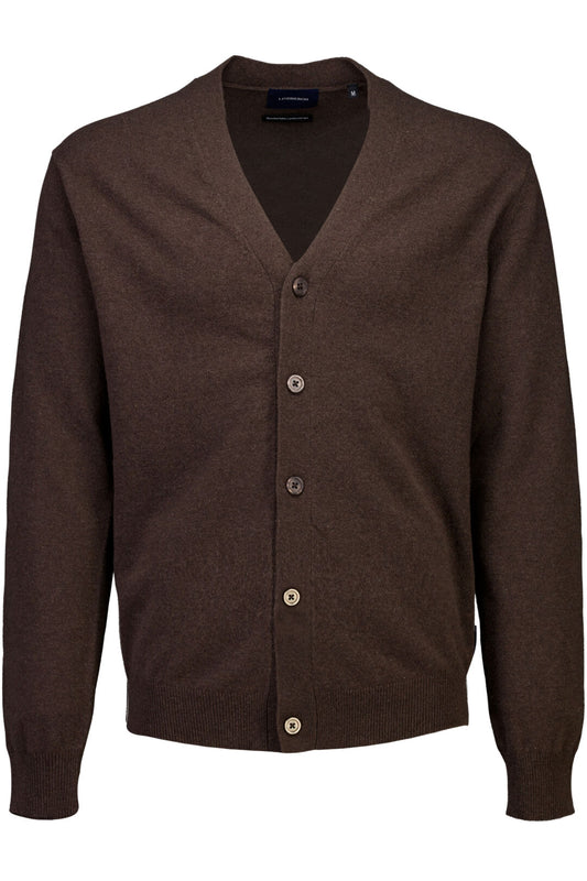 Lindbergh Wool Cardigan Brown Melange – produktbilde 1