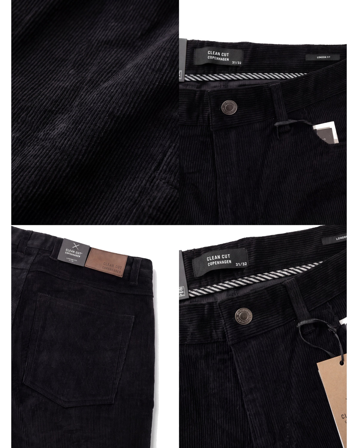 Clean Cut Copenhagen London Corduroy Pant Dark Navy – produktbilde 4