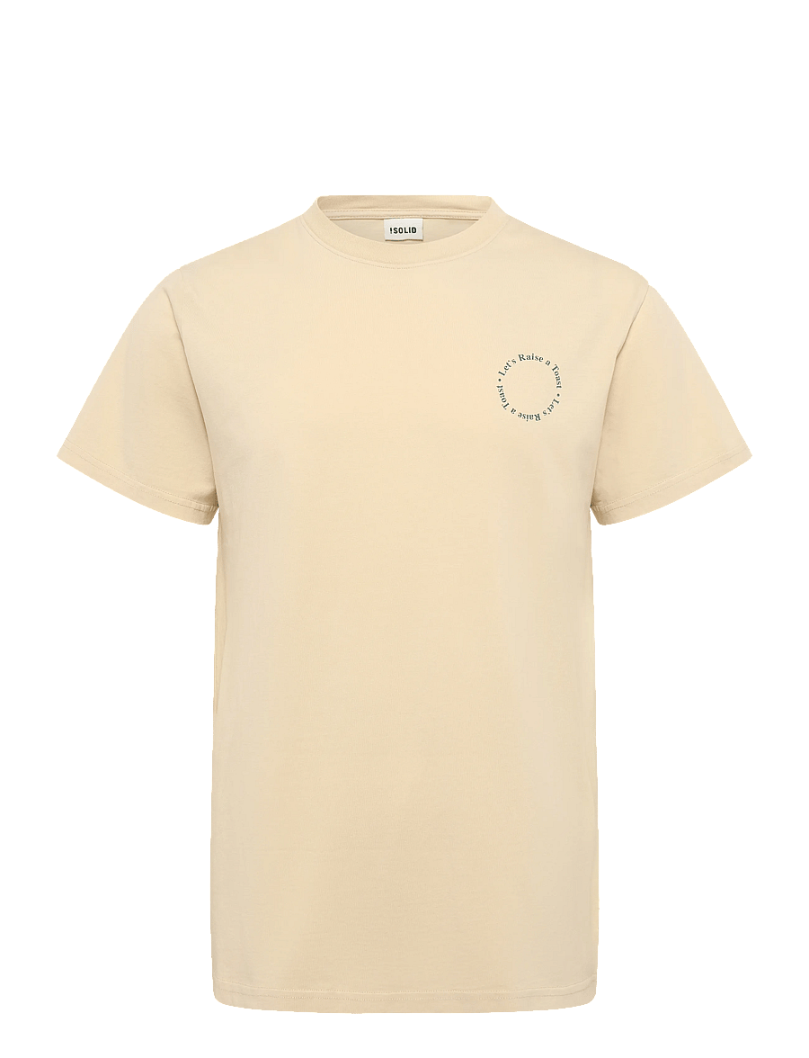 Solid Rue T-Skjorte Oatmeal – produktbilde