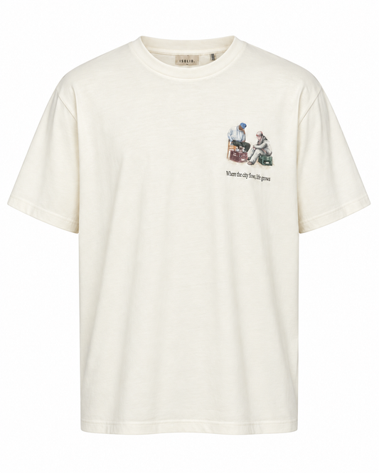 Solid Wynn T-skjorte Off White – rent produktbilde på hvit bakgrunn