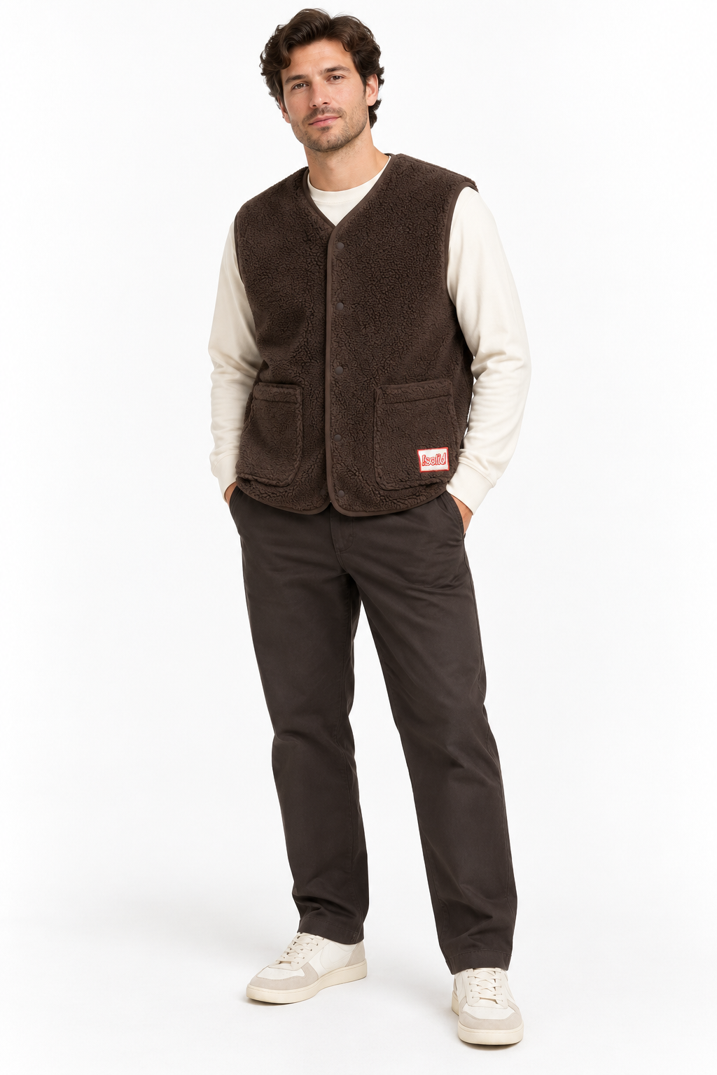 Solid Tans Vest Chocolate Brown – modellbilde