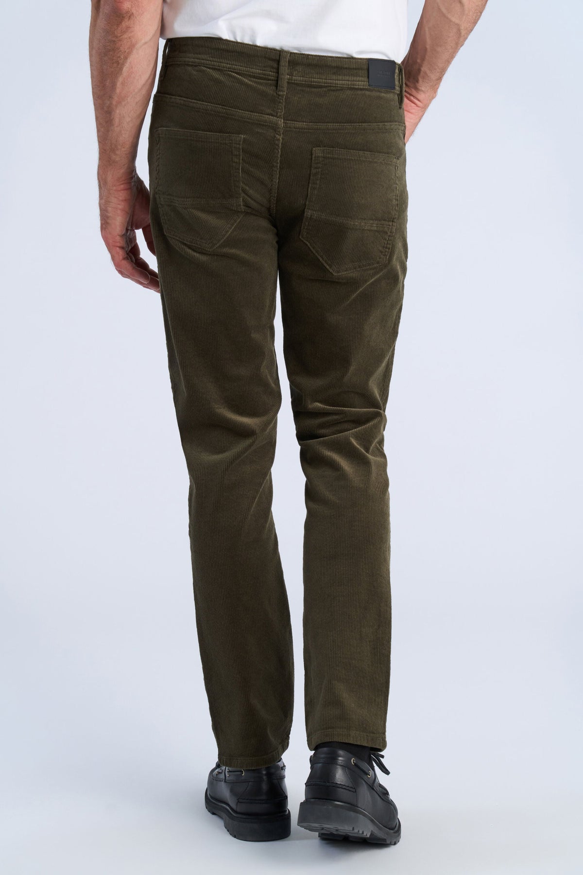 Bison 5-pockets Corduroy Pant Dark Army – produktbilde 3