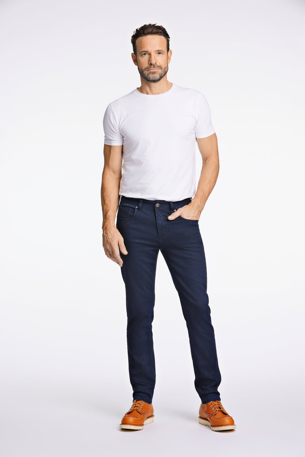 Bison Superflex Jeans Tapered Fit Fine Blue – bilde 1