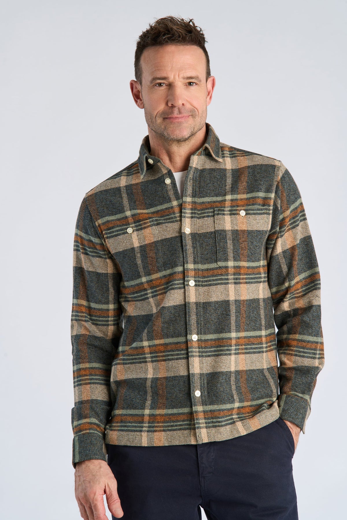Bison Overshirt Dark Sand – bilde 2