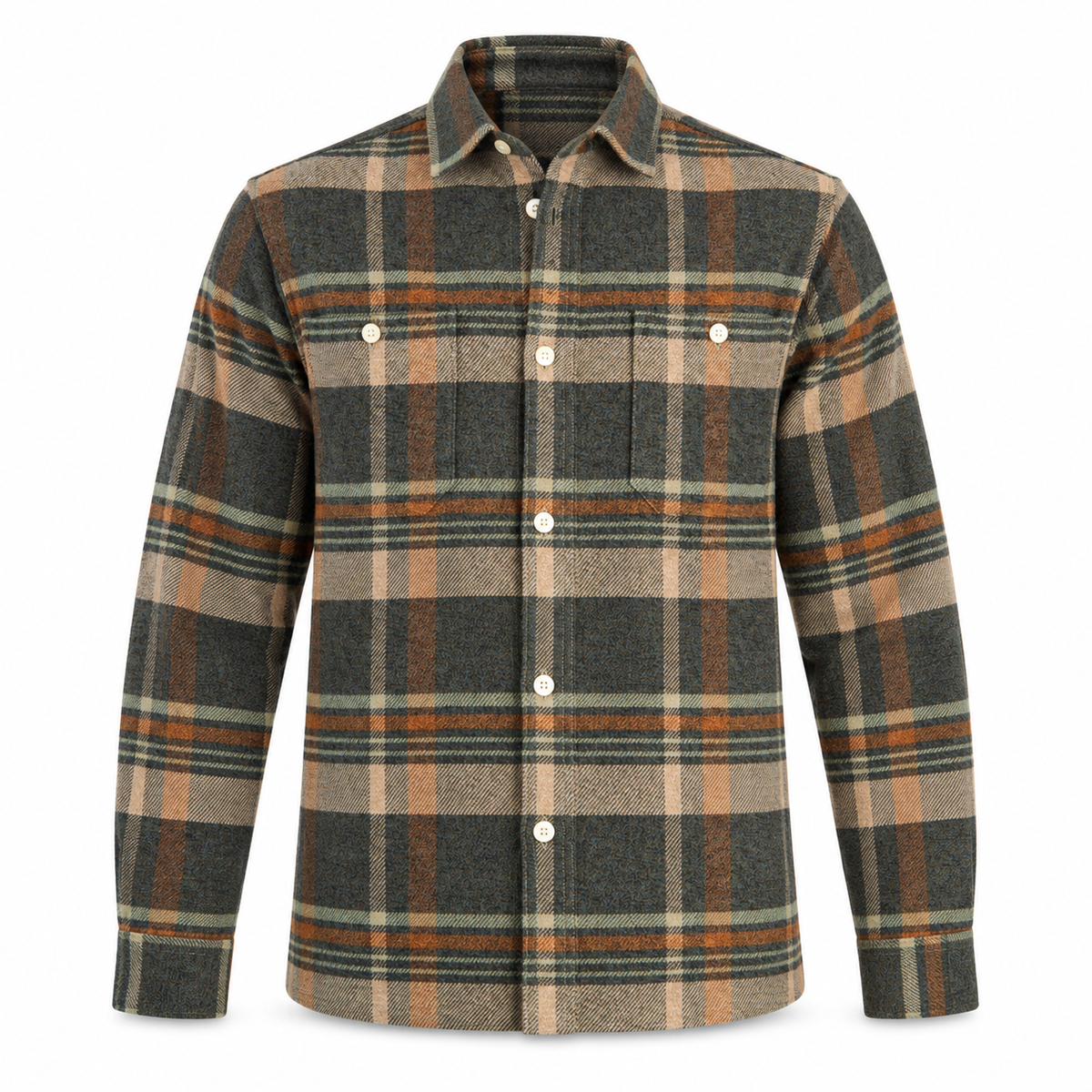Bison Overshirt Dark Sand – produktbilde