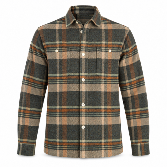 Bison Overshirt Dark Sand – produktbilde