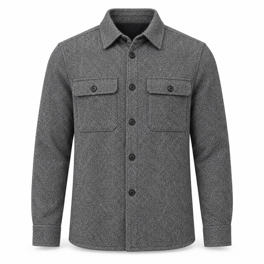 Bruun & Stengade Willem overshirt i Grey