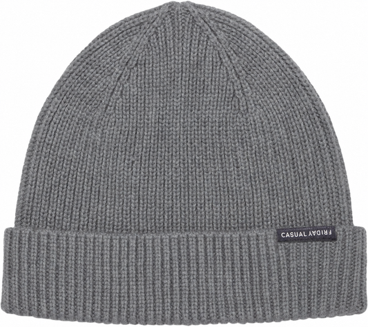 Casual Friday Alkin Rib Beanie Grey – produktbilde 1