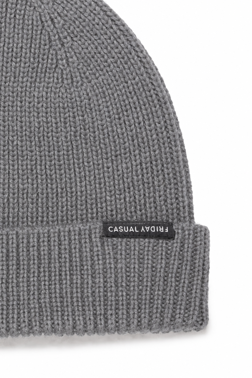 Casual Friday Alkin Rib Beanie Grey – produktbilde 2