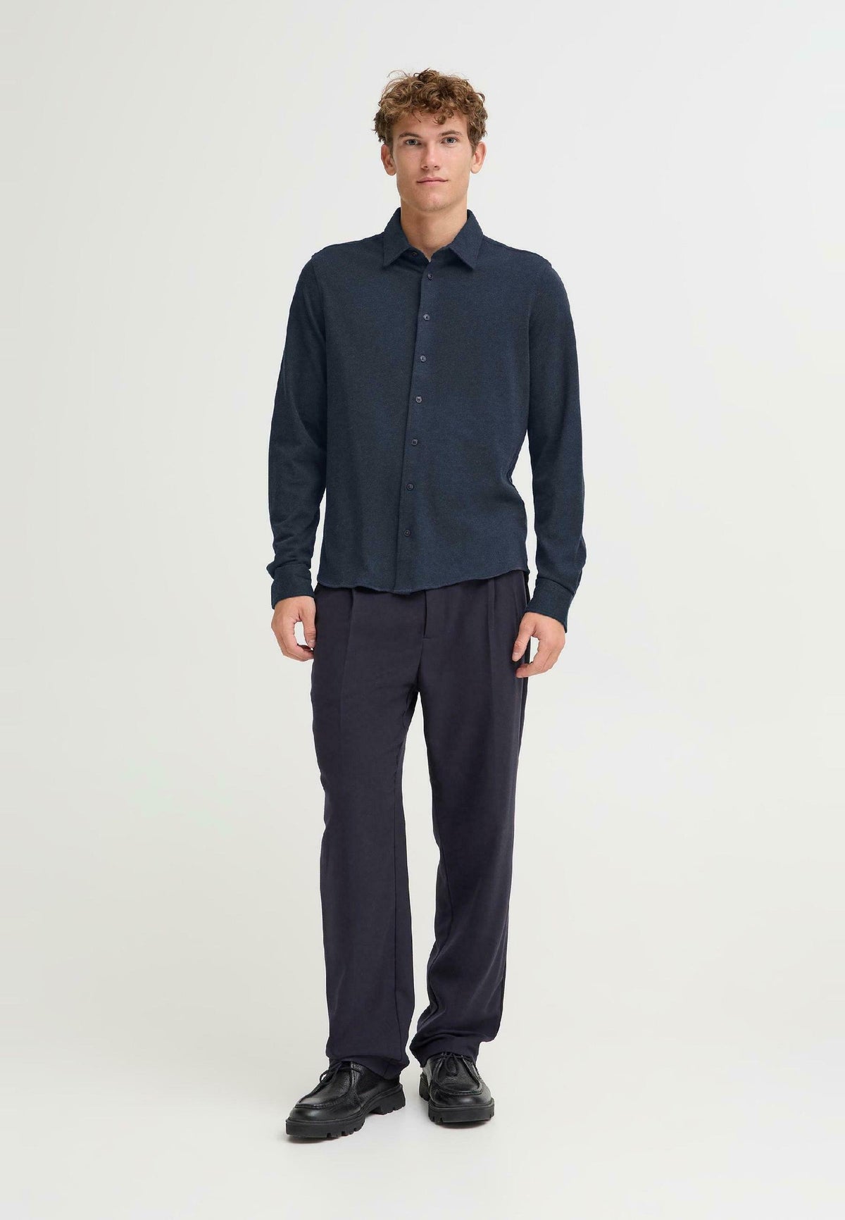 Casual Friday Arkan Formal Shirt Dark Navy Melange – produktbilde 2