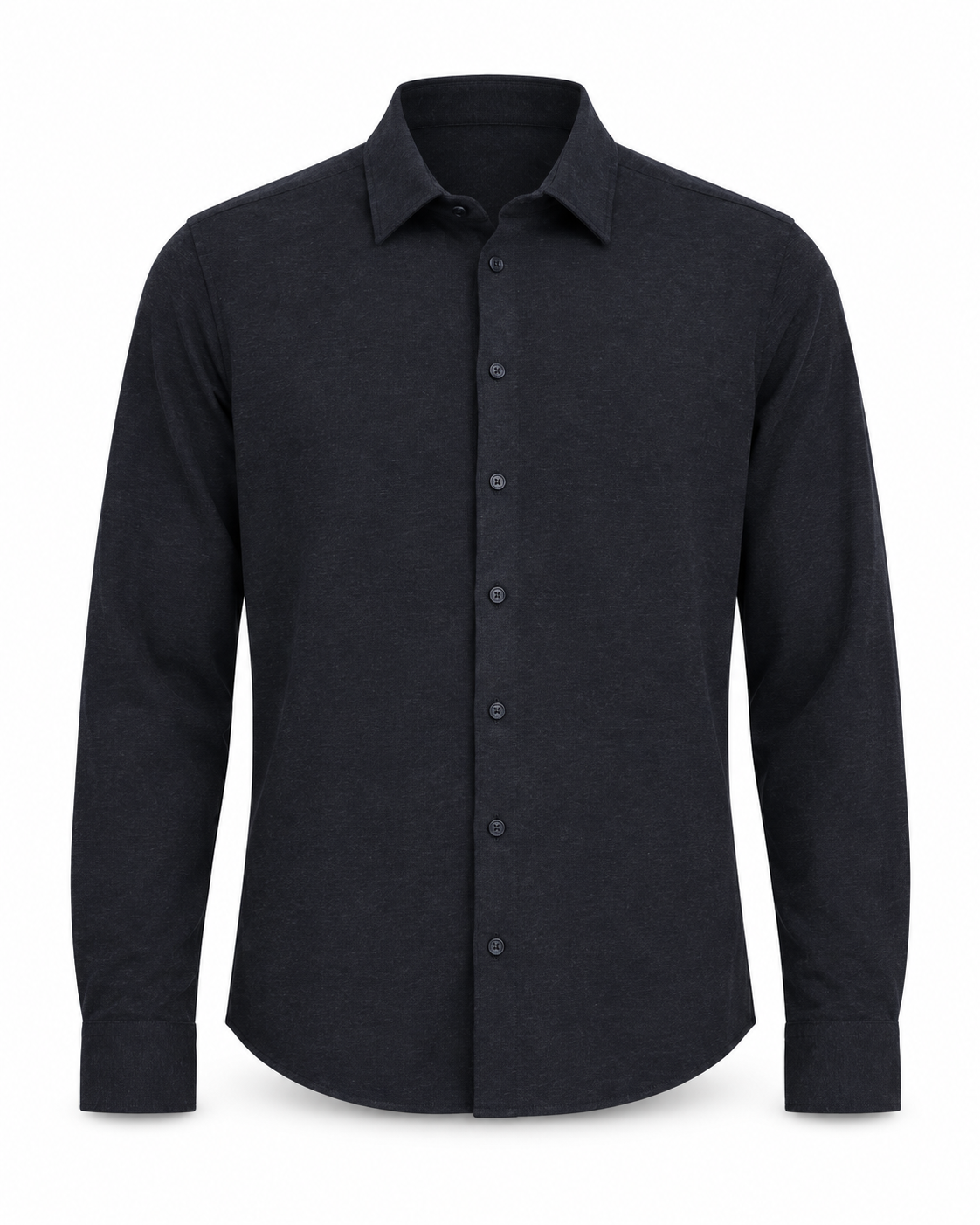 Casual Friday Arkan Formal Shirt Dark Navy Melange – front på hvit bakgrunn