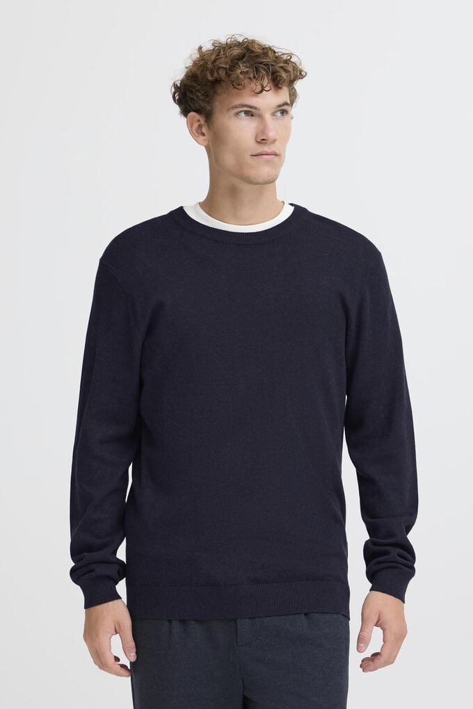 Casual Friday Bells LS Crew Knit Dark Navy – produktbilde 3