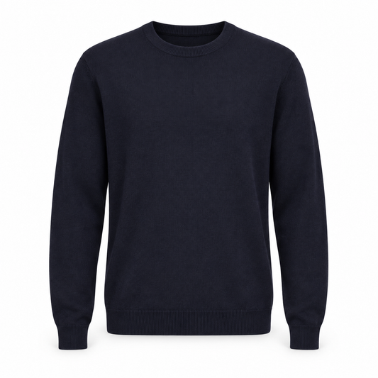 Casual Friday Bells LS Crew Knit Dark Navy – produktbilde