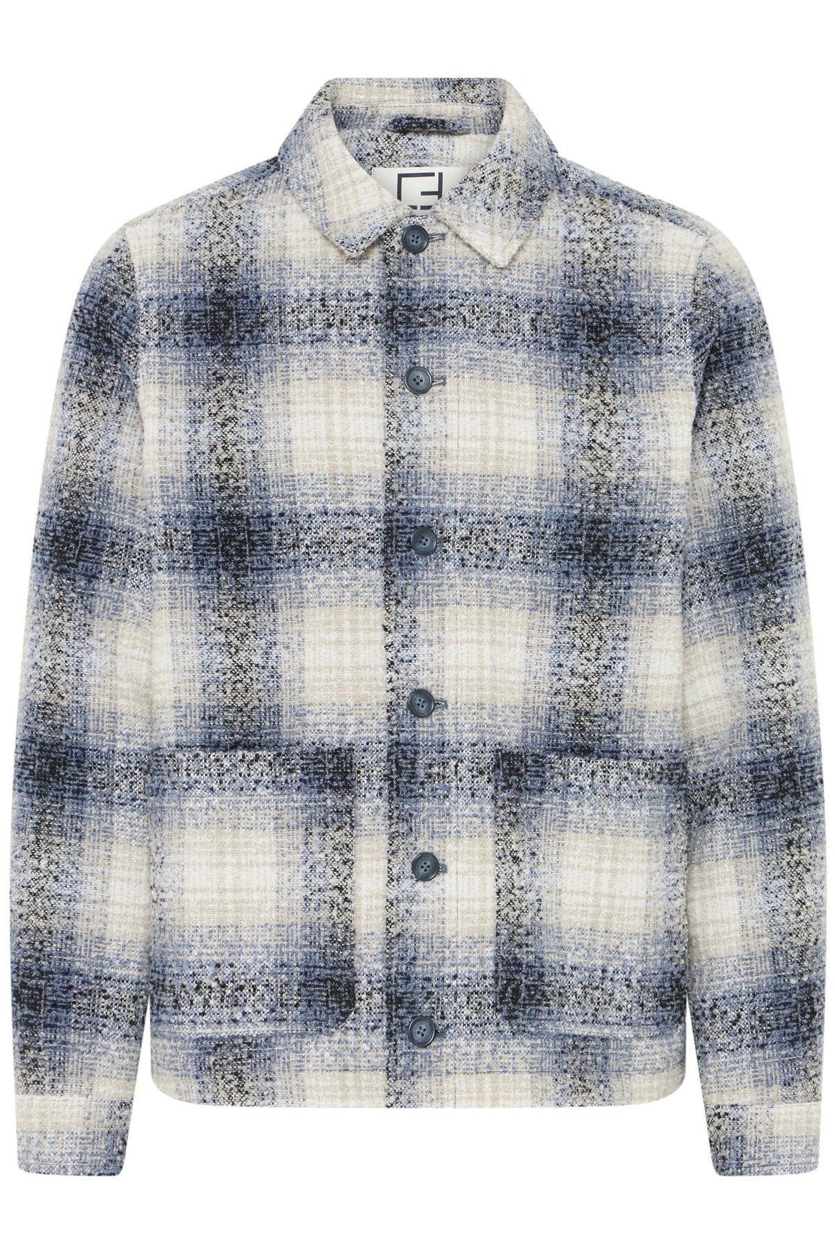 Casual Friday Cesar Jacket Blue Check – nærmeste dokumenterte farge: Ashley Blue – produktbilde 1