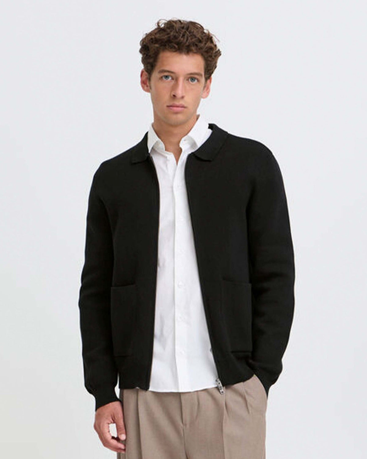 Casual Friday Diego Knit Black – dokumentert farge: Black Beauty – produktbilde 1