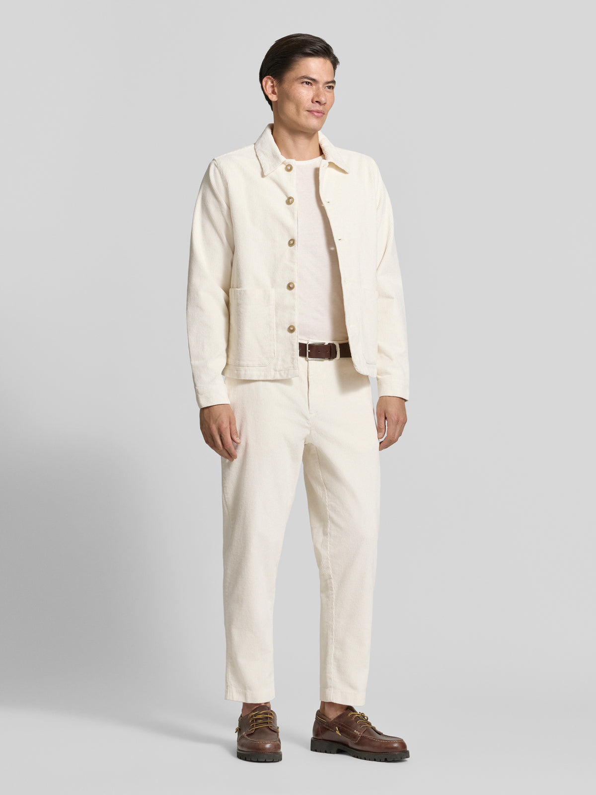 Casual Friday Holmdrup Cord Jacket White – produktbilde 1