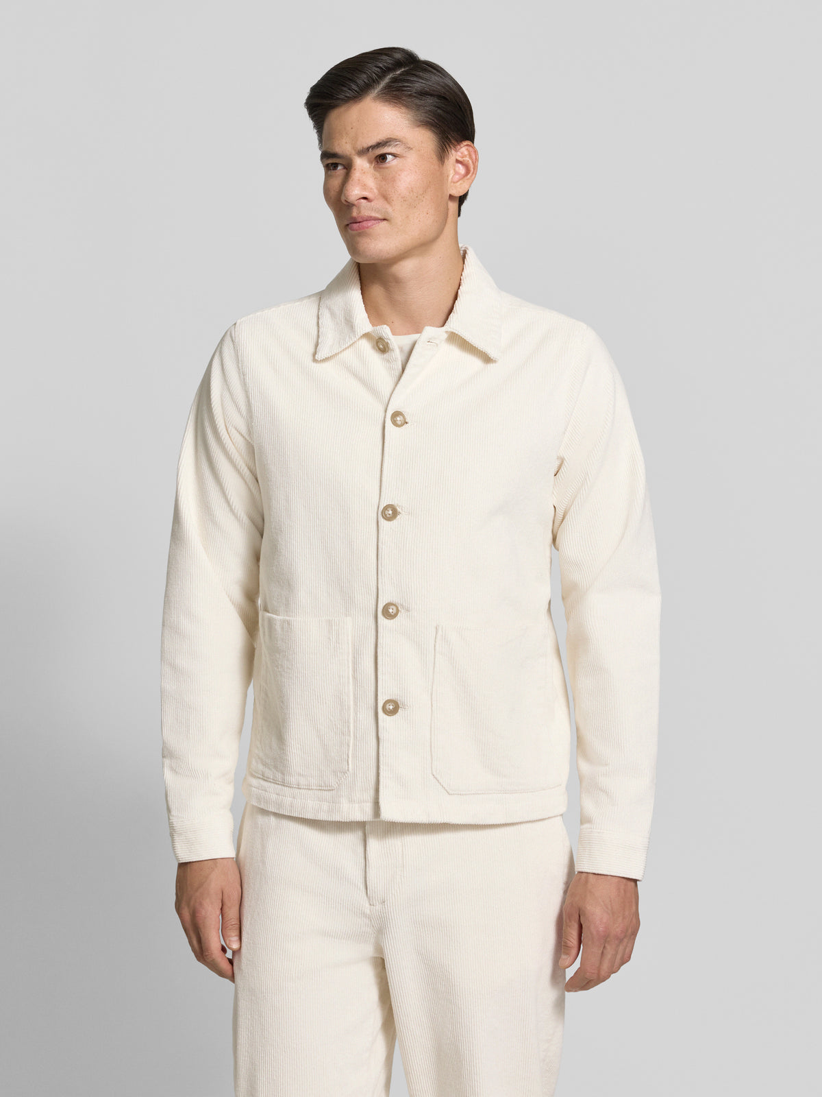 Casual Friday Holmdrup Cord Jacket White – produktbilde 4