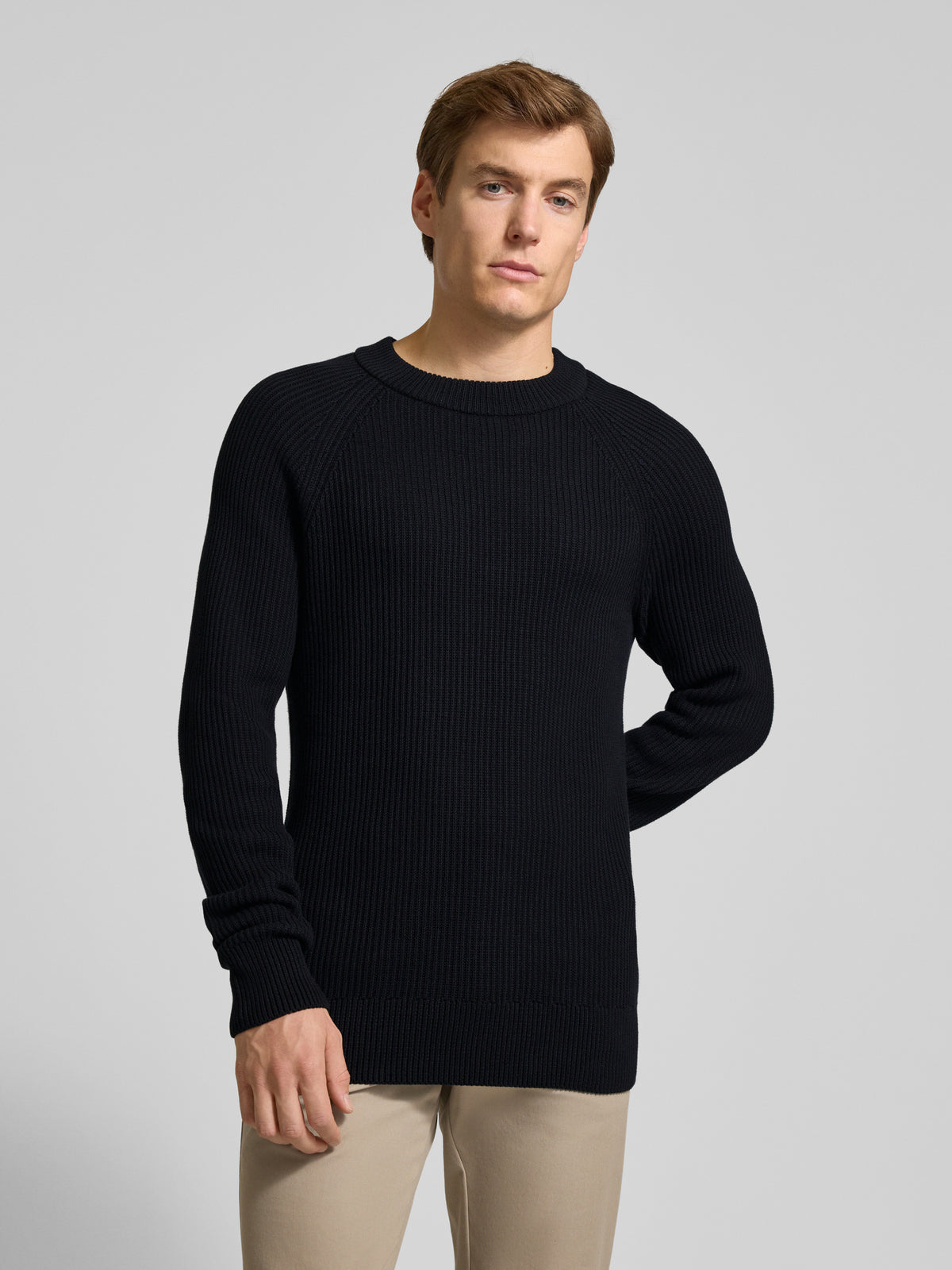 Casual Friday Kristian Raglan Rib Crew Neck Navy – produktbilde 4