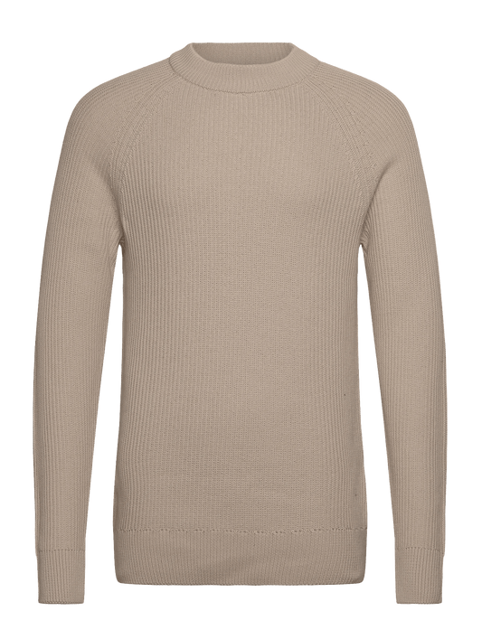 Casual Friday Kristian Raglan Rib Crew Neck Oatmeal – nærmeste dokumenterte farge: Pumice Stone