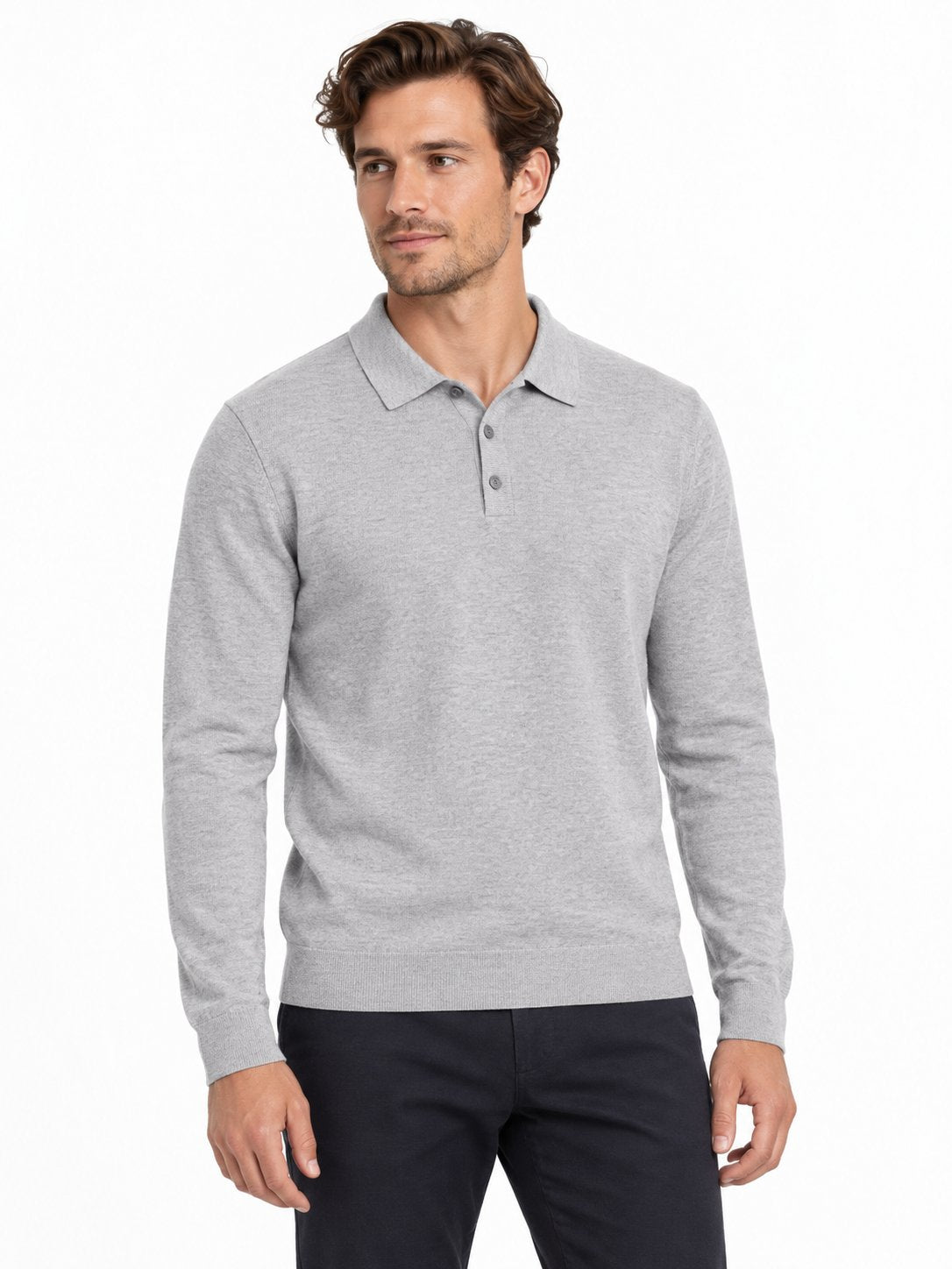 Casual Friday Rennes Grey Melange – AI-generert modellillustrasjon basert på butikkfoto