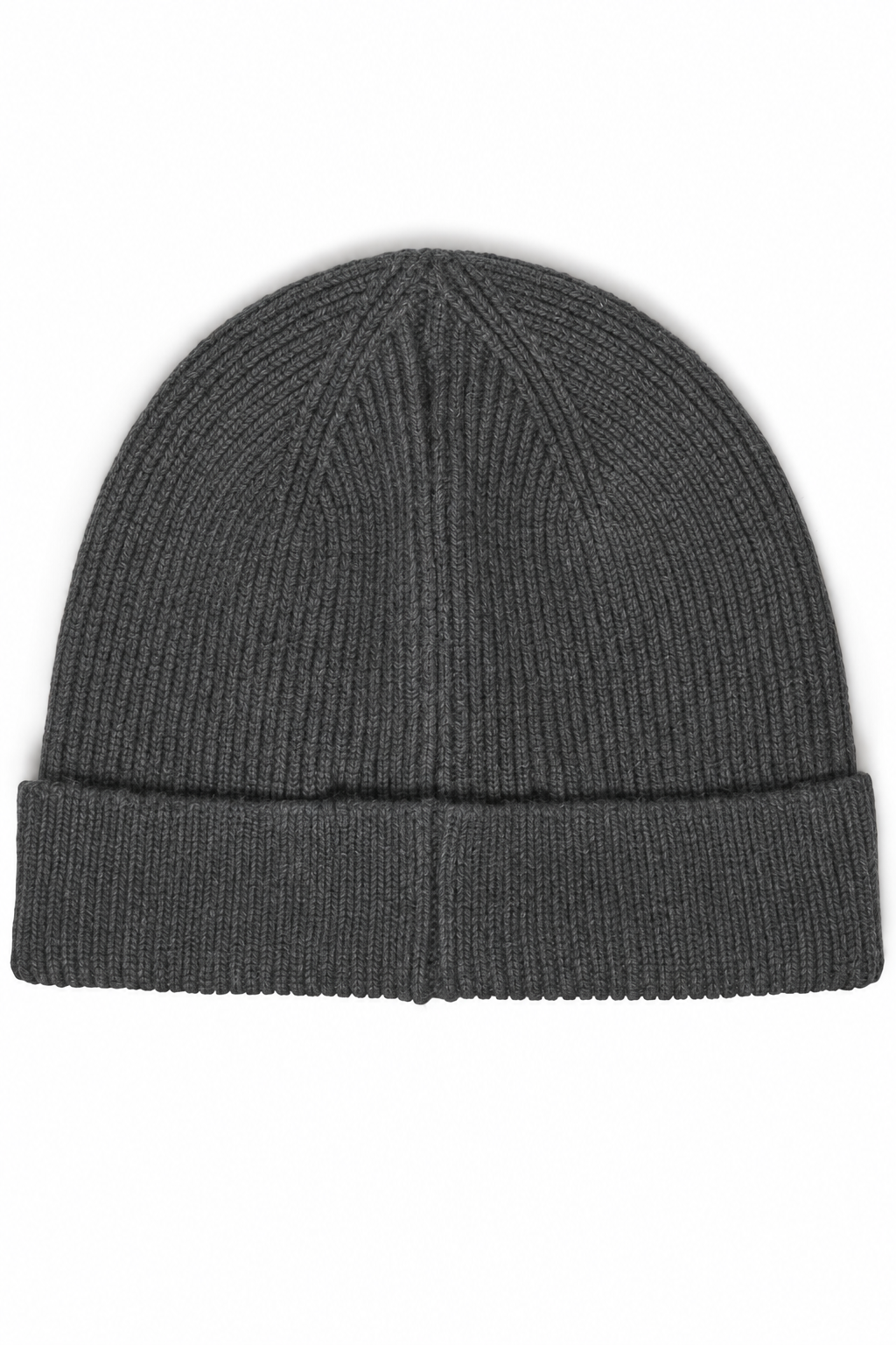Casual Friday Teodor Rib Beanie Dark Grey – produktbilde bakfra